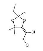 5-(1,2-dichloroethylidene)-2-ethyl-2,4,4-trimethyl-1,3-dioxolane结构式