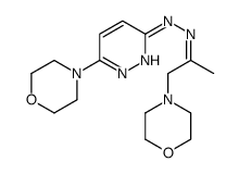 6-morpholin-4-yl-N-[(E)-1-morpholin-4-ylpropan-2-ylideneamino]pyridazin-3-amine结构式