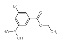 3-溴-5-(乙氧基羰基)苯硼酸结构式