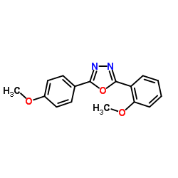 2-(2-Methoxyphenyl)-5-(4-methoxyphenyl)-1,3,4-oxadiazole结构式