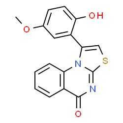 1-(2-HYDROXY-5-METHOXYPHENYL)-5H-THIAZOLO[3,2-A]QUINAZOLIN-5-ONE结构式