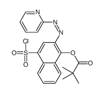 4-(chlorosulphonyl)-2-(2-pyridylazo)-1-naphthyl pivalate结构式