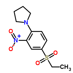 1-[4-(Ethylsulfonyl)-2-nitrophenyl]pyrrolidine结构式