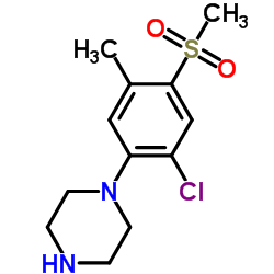 1-[2-Chloro-5-methyl-4-(methylsulfonyl)phenyl]piperazine Structure