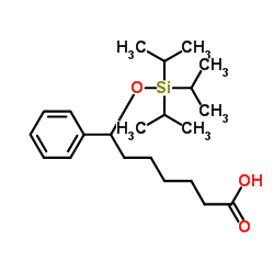 7-Phenyl-7-[(triisopropylsilyl)oxy]heptanoic acid结构式