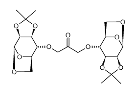1,3-bis(1,6-anydro-4-deoxy-2,3-O-isopropylidene-β-D-mannopyranose-4-yloxy)-2-propanone结构式