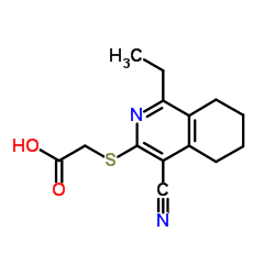 (4-CYANO-1-ETHYL-5,6,7,8-TETRAHYDRO-ISOQUINOLIN-3-YLSULFANYL)-ACETIC ACID结构式