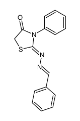 benzaldehyde (4-oxo-3-phenyl-thiazolidin-2-ylidene)-hydrazone Structure