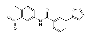 N-(4-methyl-3-nitrophenyl)-3-(1,3-oxazol-5-yl)benzamide结构式