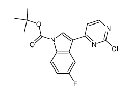 tert-butyl 3-(2-chloropyrimidin-4-yl)-5-fluoro-1H-indole-1-carboxylate结构式