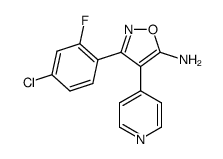 5-Amino-3-(4-chloro-2-fluorophenyl)-4-(4-pyridyl)isoxazole Structure