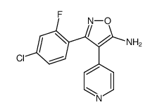 5-Amino-3-(4-chloro-2-fluorophenyl)-4-(4-pyridyl)isoxazole结构式