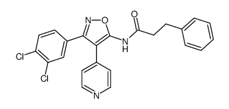 3-(3,4-Dichlorophenyl)-5-(3-phenylpropionylamino)-4-(4-pyridyl)isoxazole Structure