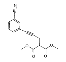 dimethyl 2-(3-(3-cyanophenyl)prop-2-ynyl)malonate Structure