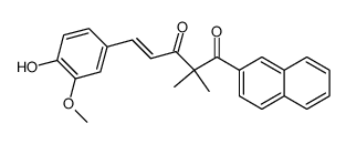 (E)-5-(4-hydroxy-3-methoxyphenyl)-2,2-dimethyl-1-(naphthalene-3-yl)pent-4-ene-1,3-dione Structure