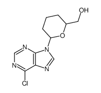 [6-(6-chloro-purin-9-yl)-tetrahydro-pyran-2-yl]-methanol Structure