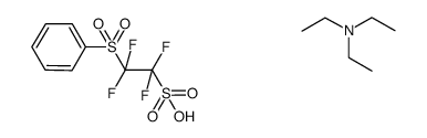 triethylammonium 2-(benzenesulfonyl)-1,1,2,2-tetrafluoroethanesulfonate结构式