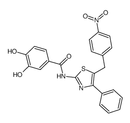 3,4-dihydroxy-N-[5-(4-nitro-benzyl)-4-phenyl-thiazol-2-yl]-benzamide Structure