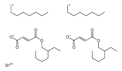 2-ethylhexyl 14-ethyl-6,6-dioctyl-4,8,11-trioxo-5,7,12-trioxa-6-stannaoctadeca-2,9-dienoate结构式