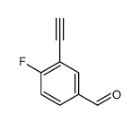 Benzaldehyde, 3-ethynyl-4-fluoro- (9CI) Structure