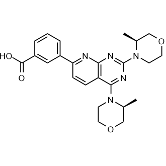 3-[2,4-双[(3S)-3-甲基吗啉-4-基]吡啶并[2,3-d]嘧啶-7-基]苯甲酸图片