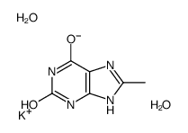 potassium,8-methyl-6-oxo-3,7-dihydropurin-2-olate,dihydrate结构式