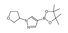 1-(Tetrahydrofuran-3-yl)-4-(4,4,5,5-tetramethyl-1,3,2-dioxaborolan-2-yl)-1H-pyrazole Structure