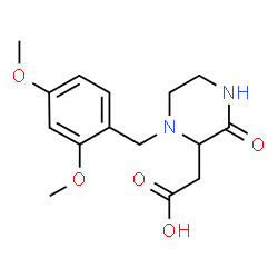 2-[1-[(2,4-dimethoxyphenyl)methyl]-3-oxopiperazin-2-yl]acetic acid structure