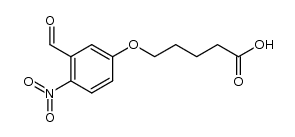 5-(3-formyl-4-nitrophenyl)oxypentanoic acid Structure