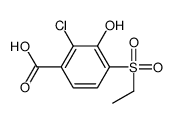 2-chloro-4-ethylsulfonyl-3-hydroxybenzoic acid结构式