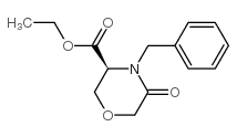 4-苄基-5-氧代-吗啉-3-羧酸-(S)-乙酯结构式