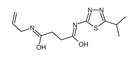 N'-(5-propan-2-yl-1,3,4-thiadiazol-2-yl)-N-prop-2-enylbutanediamide结构式