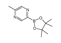 2-甲基-5-(4,4,5,5-四甲基-1,3,2-二噁硼烷-2-基)吡嗪结构式