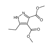 5-ethyl-1H-pyrazole-3,4-dicarboxylic acid dimethyl ester结构式