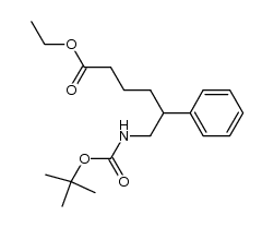 ethyl 6-(t-butoxycarbonylamino)-5-phenylhexanoate结构式