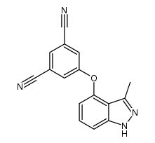5-(3-methyl-1H-indazol-4-yloxy)-isophthalonitrile结构式