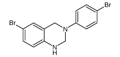 6-bromo-3-(4-bromophenyl)-2,4-dihydro-1H-quinazoline结构式