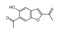1-(5-hydroxy-2-prop-1-en-2-yl-1-benzofuran-6-yl)ethanone结构式