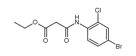 N-(4-bromo-2-chloro-phenyl)-malonamic acid ethyl ester Structure