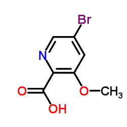 5-Bromo-3-methoxy-2-pyridinecarboxylic acid structure