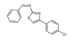 (E)-N-[4-(4-chlorophenyl)-1,3-thiazol-2-yl]-1-phenylmethanimine Structure