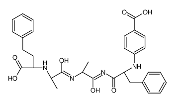 N-[(RS)-1-Carboxy-3-phenyl-propyl]-Ala-Ala-Phe-4-Abz-OH trifluoroacetate salt Structure