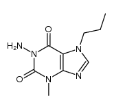 1-amino-3-methyl-7-propylxanthine结构式