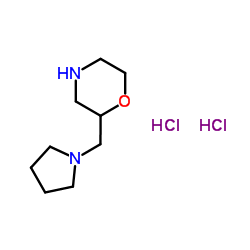 2-PYRROLIDIN-1-YLMETHYL-MORPHOLINE DIHYDROCHLORIDE structure