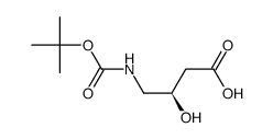 (R)-4-((叔丁氧羰基)氨基)-3-羟基丁酸结构式