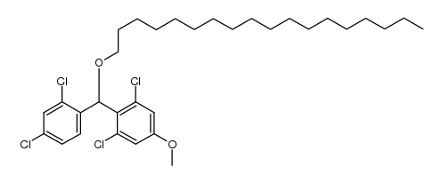 (2,6-dichloro-5-methoxyphenyl)-(2,4-dichlorophenyl)methyl octadecyl ether结构式