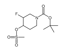 tert-butyl 3-fluoro-4-methylsulfonyloxypiperidine-1-carboxylate Structure