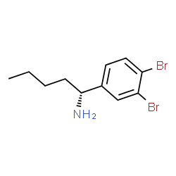 (1R)-1-(3,4-DIBROMOPHENYL)PENTYLAMINE结构式