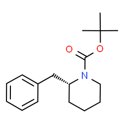 (R)-2-苄基哌啶-1-羧酸叔丁酯结构式