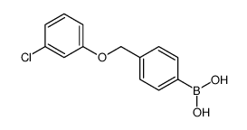 4-(3-氯苯氧基甲基)苯硼酸结构式